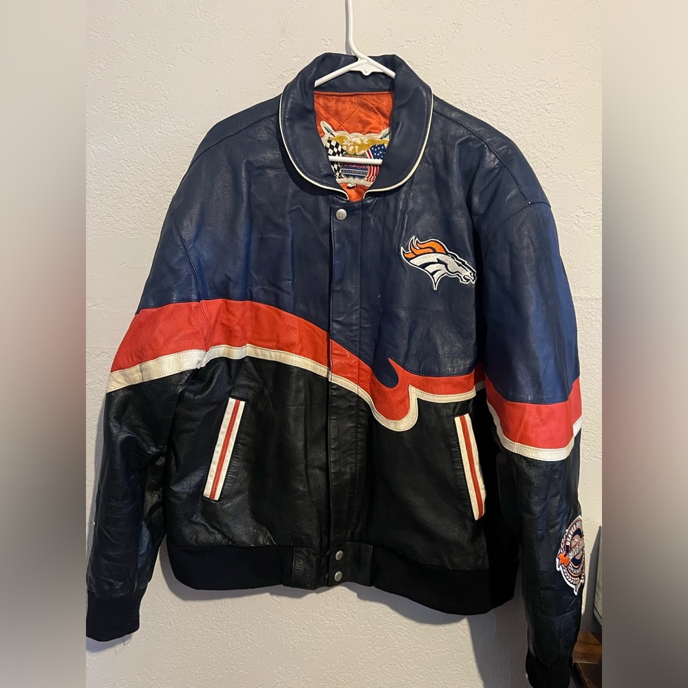 Vintage Denver Broncos Jeff Hamilton Leather Jacket